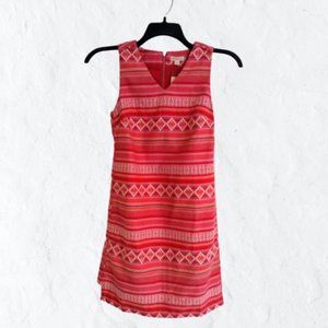 Merona Dress NWT Red Stripe Geometric Print